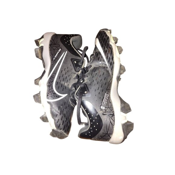 Nike Youth Hyperdiamond Softball Baseball Cleats Size 3Y Black-White - Picture 6 of 13